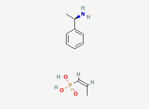 Two-dimensional chemical structure of cis-Propenylphosphonic Acid (R)-(+)-a-Methylbenzylamine Salt