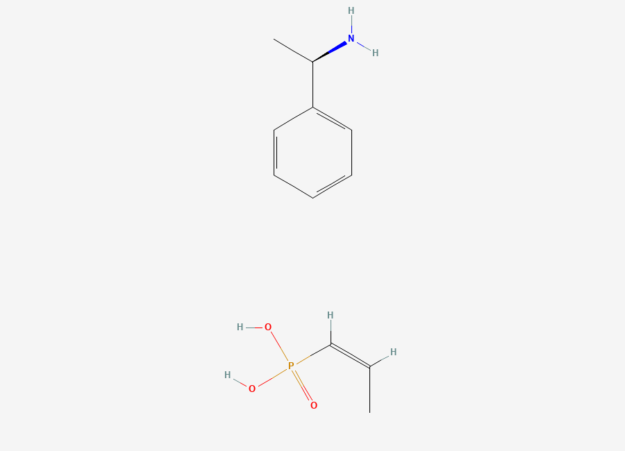 Two-dimensional chemical structure of cis-Propenylphosphonic Acid (R)-(+)-a-Methylbenzylamine Salt