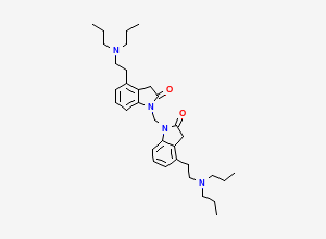 Two-dimensional chemical structure of Ropinirole N,N-Methylene Dimer, CAS 2724840-11-1