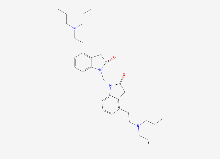 Two-dimensional chemical structure of Ropinirole N,N-Methylene Dimer, CAS 2724840-11-1