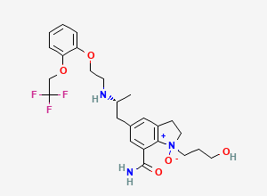 Two-dimensional chemical structure of Silodosin N-Oxide, CAS 2361272-05-9