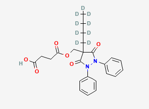Two-dimensional chemical structure of Suxibuzone-D9
