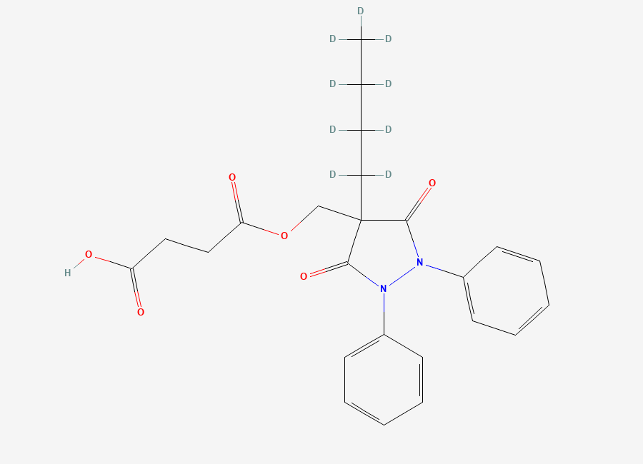 Two-dimensional chemical structure of Suxibuzone-D9