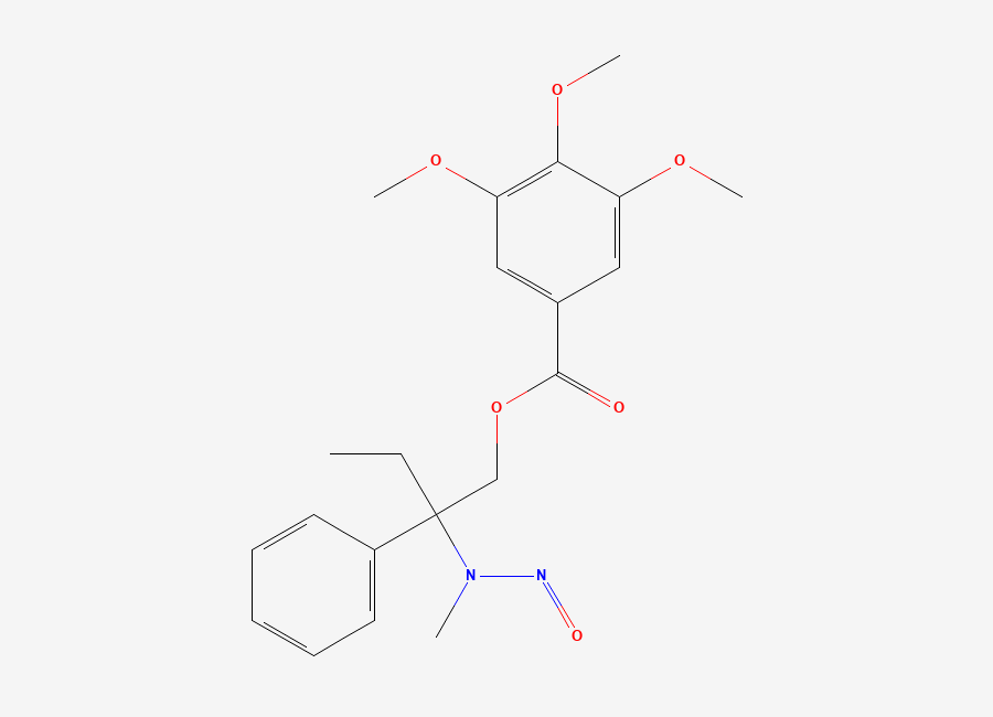Two-dimensional chemical structure of N-Nitroso-desmethyl Trimebutine