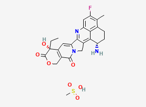 Two-dimensional chemical structure of (1S,9R)-Exatecan mesylate