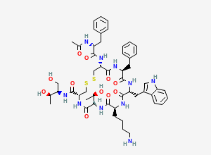 Two-dimensional chemical structure of Octreotide EP Impurity I / N-Acetyl-Phe-Octreotide, CAS 83795-61-3