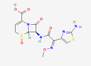 Two-dimensional chemical structure of Ceftizoxime S-Oxide, CAS 79226-66-7