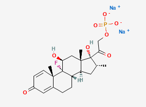 Two-dimensional chemical structure of Dexamethasone Sodium Phosphate, CAS 2392-39-4