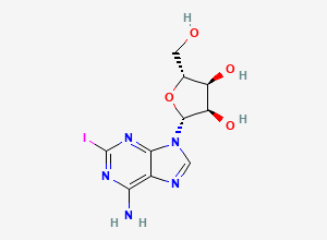Two-dimensional chemical structure of 2-Iodoadenosine