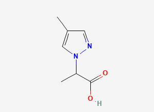 Two-dimensional chemical structure of 2-(4-Methyl-Pyrazol-1-Yl)-Propionic Acid