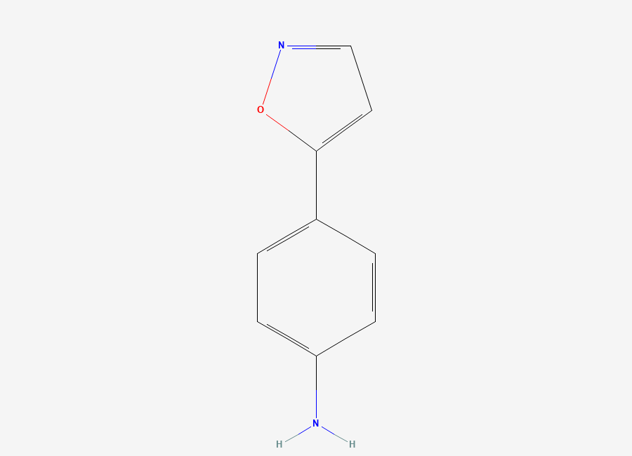 Two-dimensional chemical structure of 4-(1,2-Oxazol-5-yl)aniline