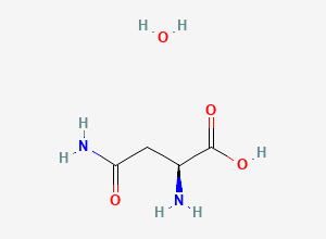 Two-dimensional chemical structure of L-Asparagine, monohydrate