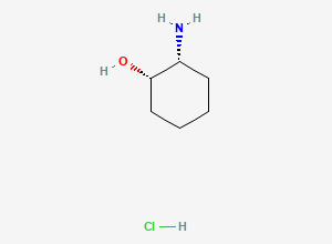 Two-dimensional chemical structure of (1S,2R)-2-aminocyclohexan-1-ol hydrochloride