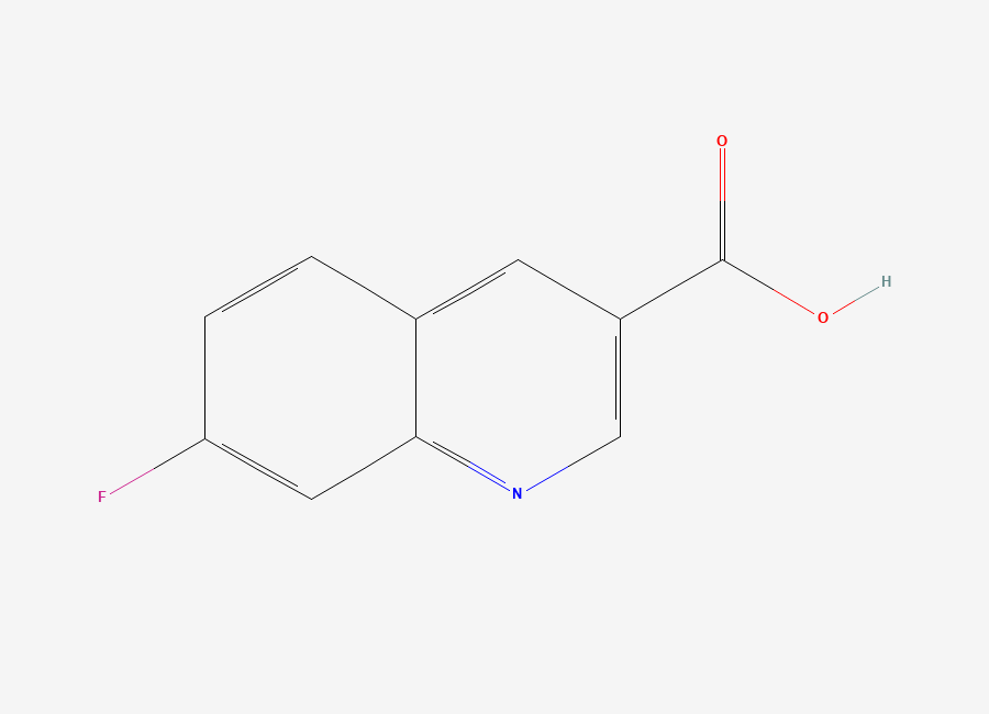 Two-dimensional chemical structure of 7-Fluoroquinoline-3-carboxylic acid