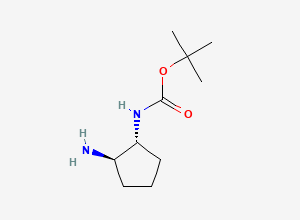 Two-dimensional chemical structure of rac-tert-butyl N-((1R,2R)-2-aminocyclopentyl)carbamate