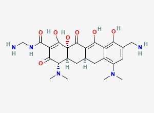 Two-dimensional chemical structure of 2,9-Di-Aminomethyl Minocycline