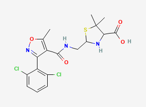 Two-dimensional chemical structure of Dicloxacillin EP Impurity B / Penilloic Acids of Dicloxacillin, CAS 89353-77-5