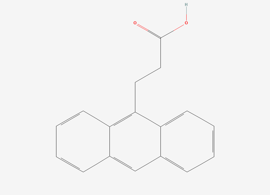 Two-dimensional chemical structure of 9-Anthracenepropionic acid