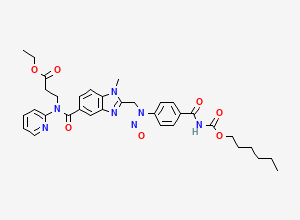 Two-dimensional chemical structure of N-Nitroso Dabigatran Impurity 8