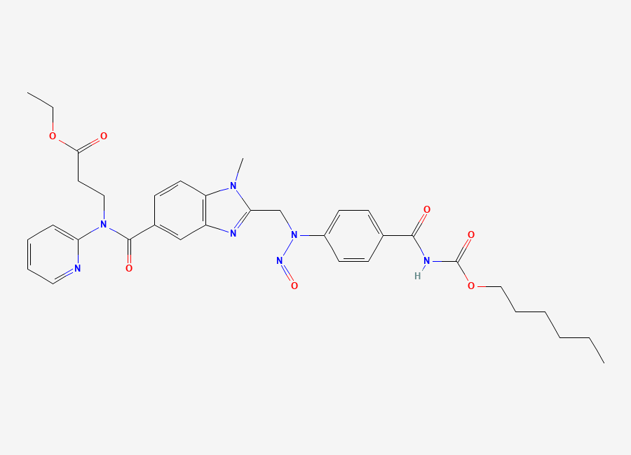 Two-dimensional chemical structure of N-Nitroso Dabigatran Impurity 8
