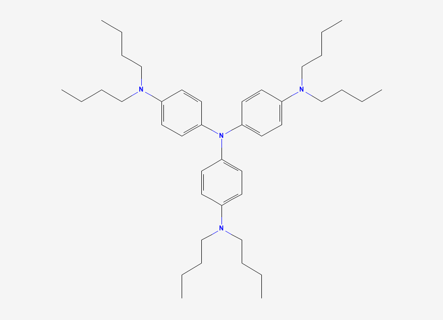 Two-dimensional chemical structure of 1,4-Benzenediamine, N1,N1-dibutyl-N4,N4-bis(4-(dibutylamino)phenyl)-