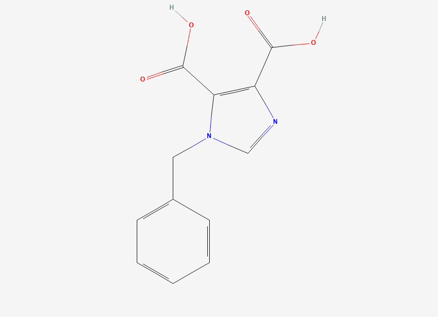 Two-dimensional chemical structure of 1-Benzylimidazole-4,5-dicarboxylic acid