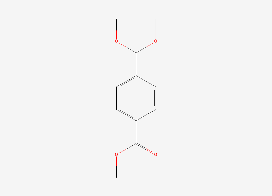 Two-dimensional chemical structure of Benzoic acid, 4-(dimethoxymethyl)-, methyl ester