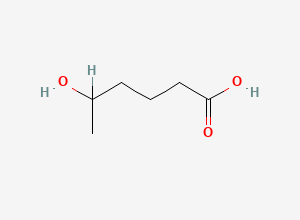 Two-dimensional chemical structure of 5-Hydroxyhexanoic acid