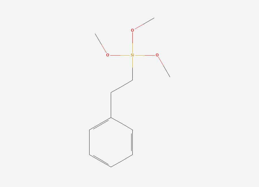 Two-dimensional chemical structure of Benzene, (2-(trimethoxysilyl)ethyl)-