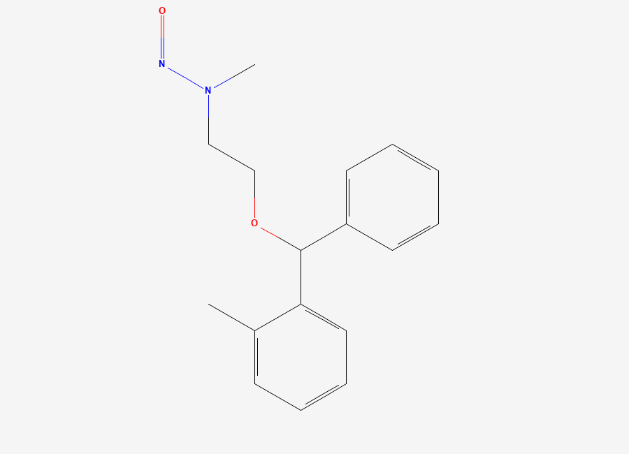 Two-dimensional chemical structure of Orphenadrine Nitroso Impurity (Mixture of diastereomer) / N-Nitroso N-Desmethyl Orphenadrine, CAS 3028194-83-1