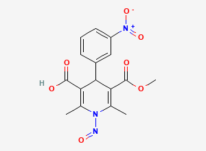 Two-dimensional chemical structure of N-Nitroso Lercanidipine EP Impurity A