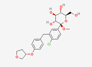 Two-dimensional chemical structure of Empagliflozin Impurity 132, CAS 2781890-39-7