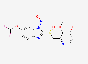 Two-dimensional chemical structure of N-Nitroso Pantoprazole