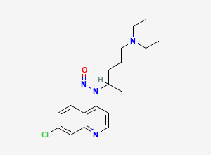 Two-dimensional chemical structure of N-Nitroso Chloroquine