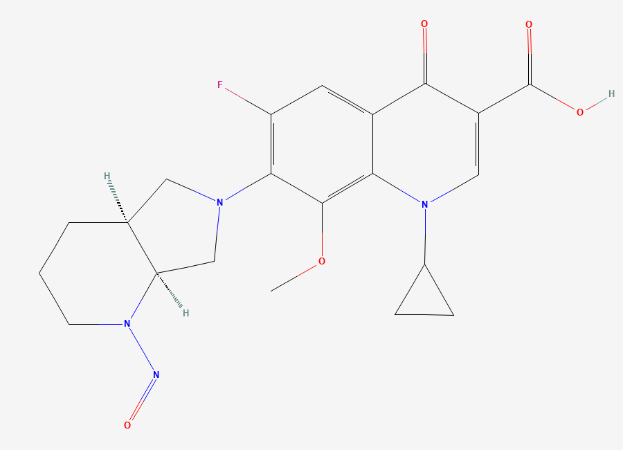 Two-dimensional chemical structure of N-Nitroso Moxifloxacin