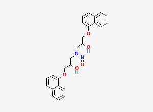 Two-dimensional chemical structure of N,N-bis(2-hydroxy-3-(naphthalen-1-yloxy)propyl)nitrous amide
