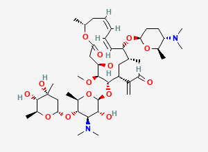 Two-dimensional chemical structure of Spiramycin EP Impurity C / 17-methylenespiramycin I, CAS 177584-13-3