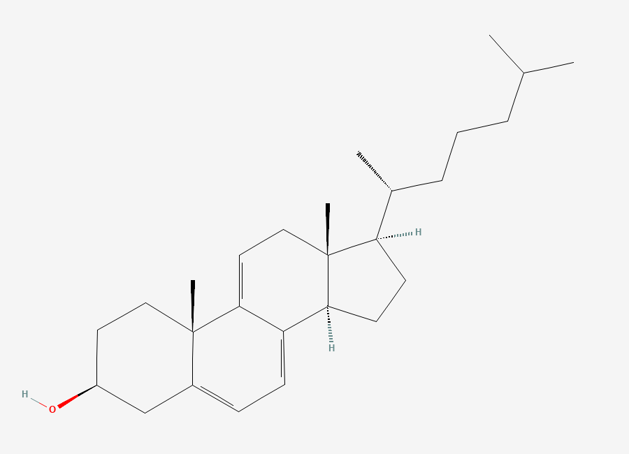 Two-dimensional chemical structure of Cholesta-5,7,9(11)-trien-3-ol, (3beta)-