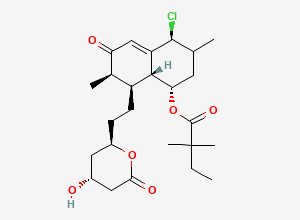 Two-dimensional chemical structure of 5'-Chloro-6'-Oxo Simvastatin, CAS 134395-21-4