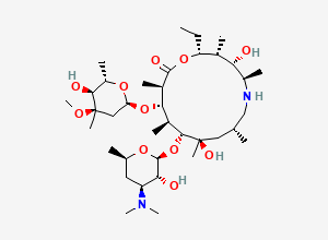 Two-dimensional chemical structure of Azithromycin 3-Deoxy N-Desmethyl/ N-Desmethyl Azithromycin B, CAS 857078-26-3