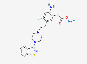 Two-dimensional chemical structure of Ziprasidone EP Impurity C /Ziprasidone Related Compound F /Ziprasidone Open-Ring Impurity / Ziprasidone Amino Acid Sodium Salt(Sodium Salt), CAS 1798033-44-9