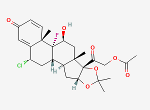 Two-dimensional chemical structure of 21-Acetyl-6alpha-chlorotriamcinolone Acetonide