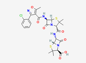 Two-dimensional chemical structure of Cloxacillin Penicillamide, CAS 18704-55-7
