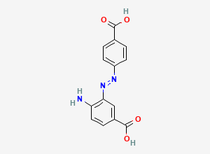Two-dimensional chemical structure of E-4-Amino-3-[(4- carboxylphenyl)diazenyl]benzoic Acid, CAS 1914179-49-9