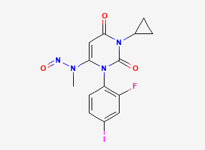 Two-dimensional chemical structure of N-Nitroso Trametinib Impurity 11