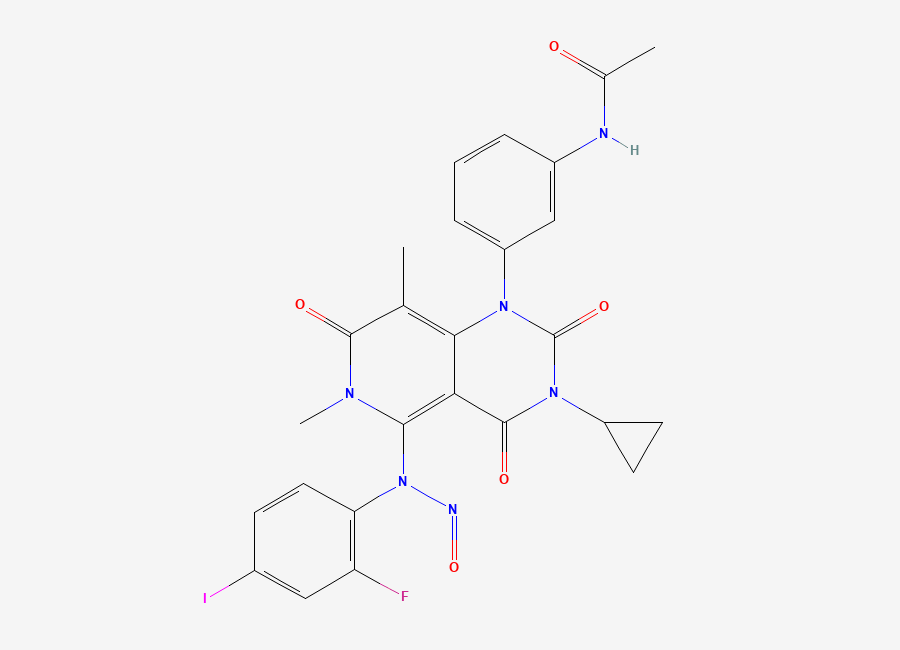 Two-dimensional chemical structure of N-Nitroso Trametinib