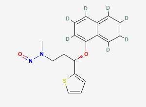 Two-dimensional chemical structure of N-Nitroso Duloxetine-D7