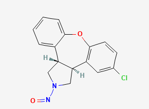 Two-dimensional chemical structure of N-Nitroso Desmethyl Asenapine