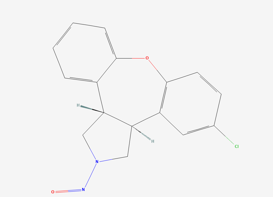 Two-dimensional chemical structure of N-Nitroso Desmethyl Asenapine