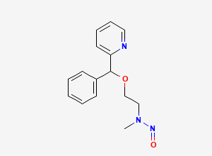 Two-dimensional chemical structure of N-Methyl-N-(2-(phenyl(pyridin-2-yl)methoxy)ethyl)nitrous amide